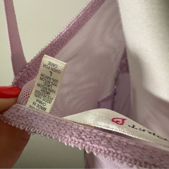 Vintage Victoria secret lavender slip dress with padding L - Picture 10 of 10